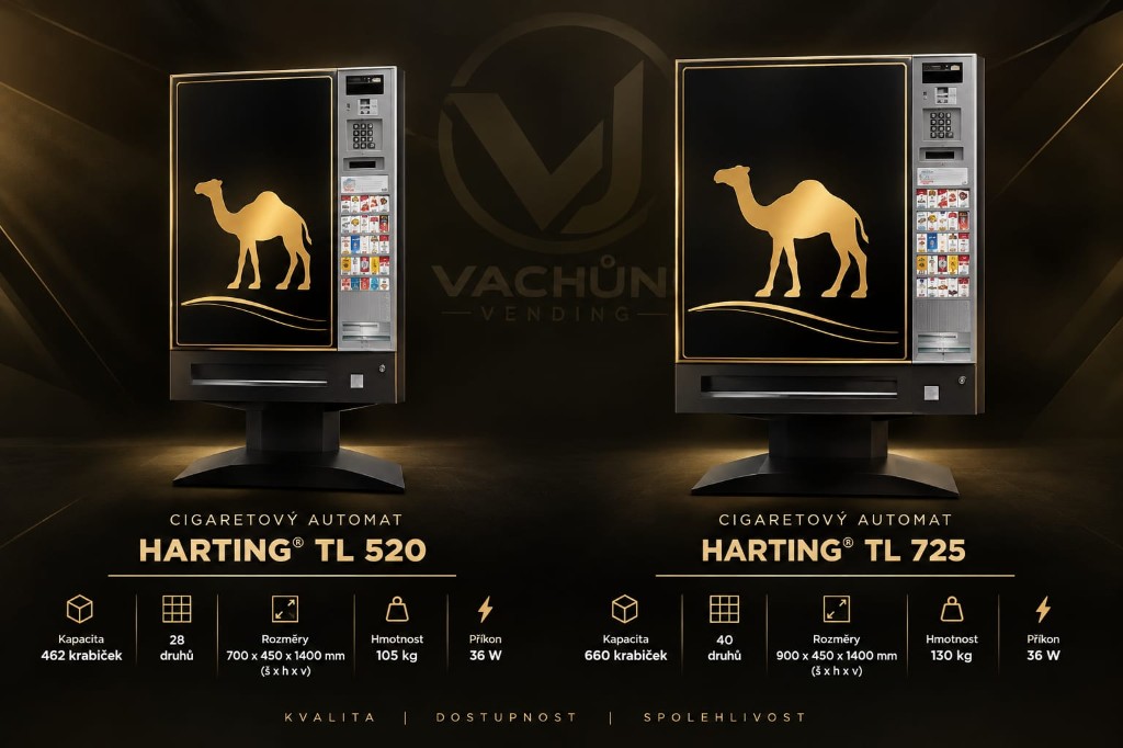 Cigaretové automaty HARTING TL 520 a TL 725